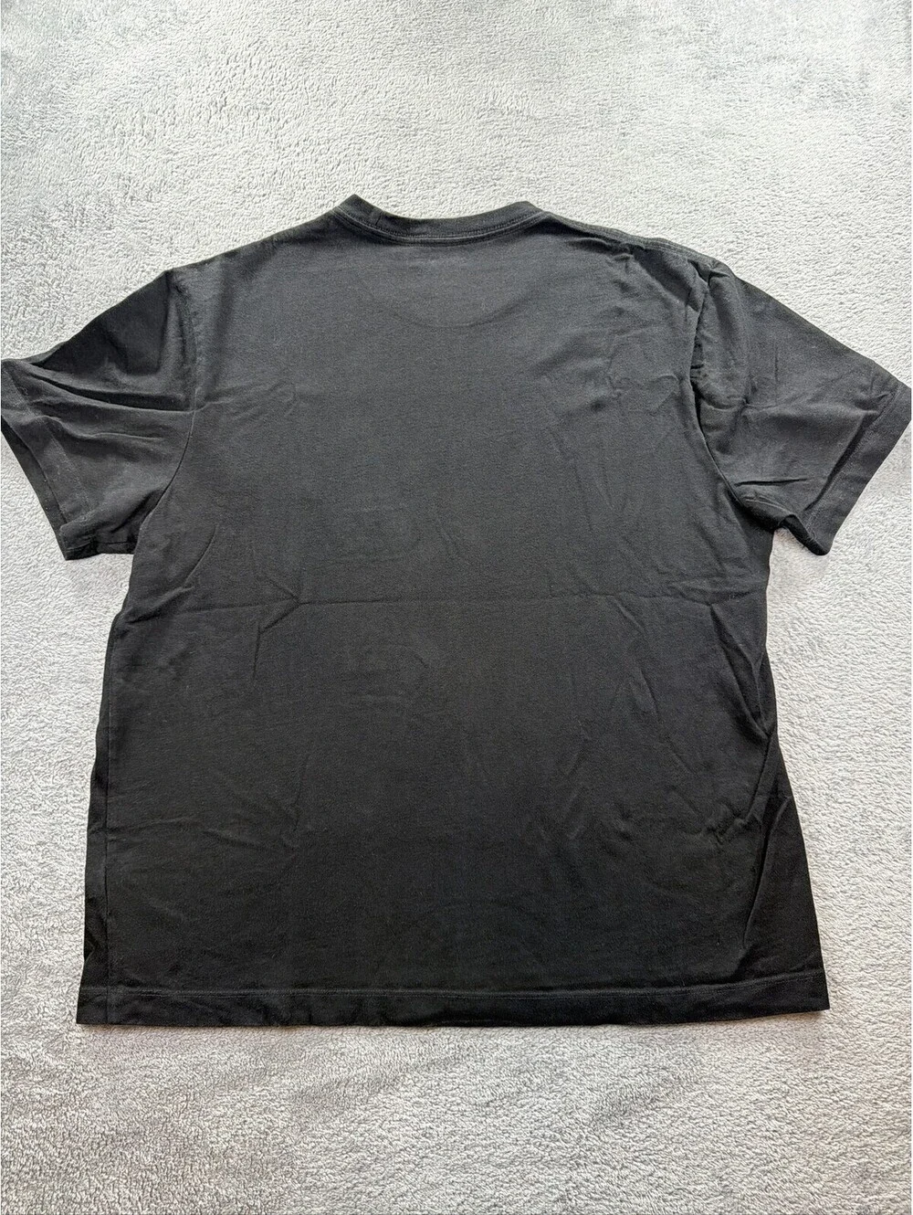 True Religion Men's Black Crew Neck Short Sleeve Multi-Patch Graphic Tee